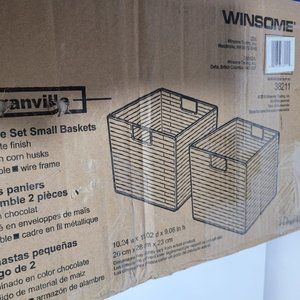 Winsome Leo Granville, 2 Small Basket, Chocolate / Storage Bins